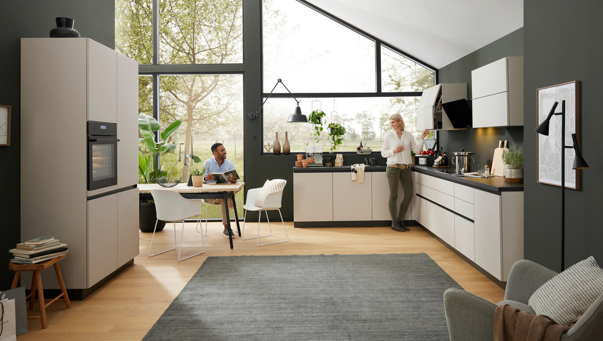 EINBAUKÜCHE   - Kaschmir, Design, Holzwerkstoff - Novel