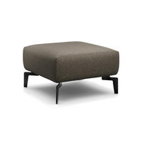 HOCKER Chenille Braun  - Schwarz/Braun, Design, Textil/Metall (70/70/46cm) - SENSOO