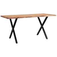 ESSTISCH in Holz 200/100/76 cm  - Schwarz/Akaziefarben, MODERN, Holz/Metall (200/100/76cm) - MID.YOU