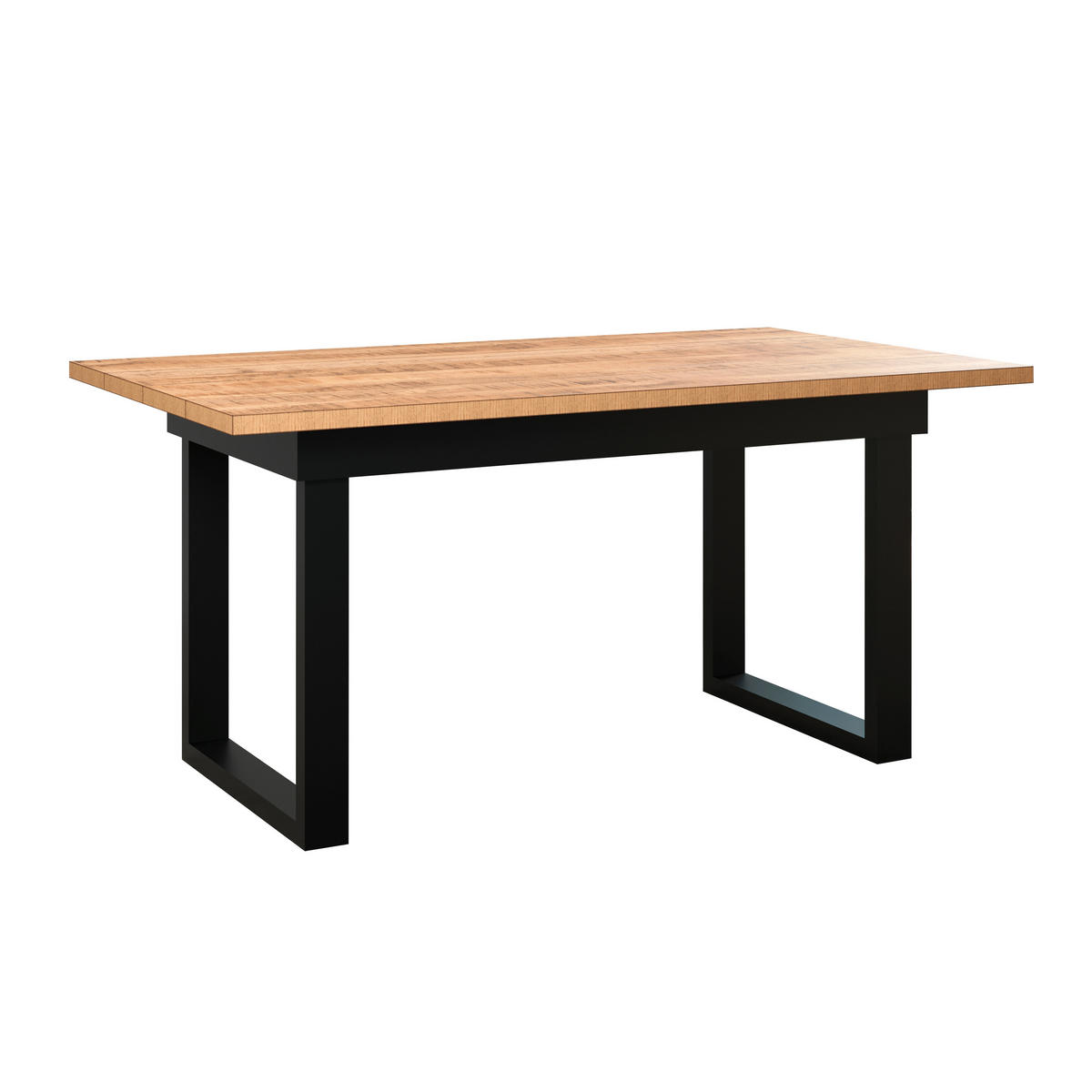 ESSTISCH 160/90/76 cm Nachbildung  Holzwerkstoff rechteckig Schwarz, Braun  - Schwarz/Braun, Basics, Holzwerkstoff/Metall (160/90/76cm) - MID.YOU