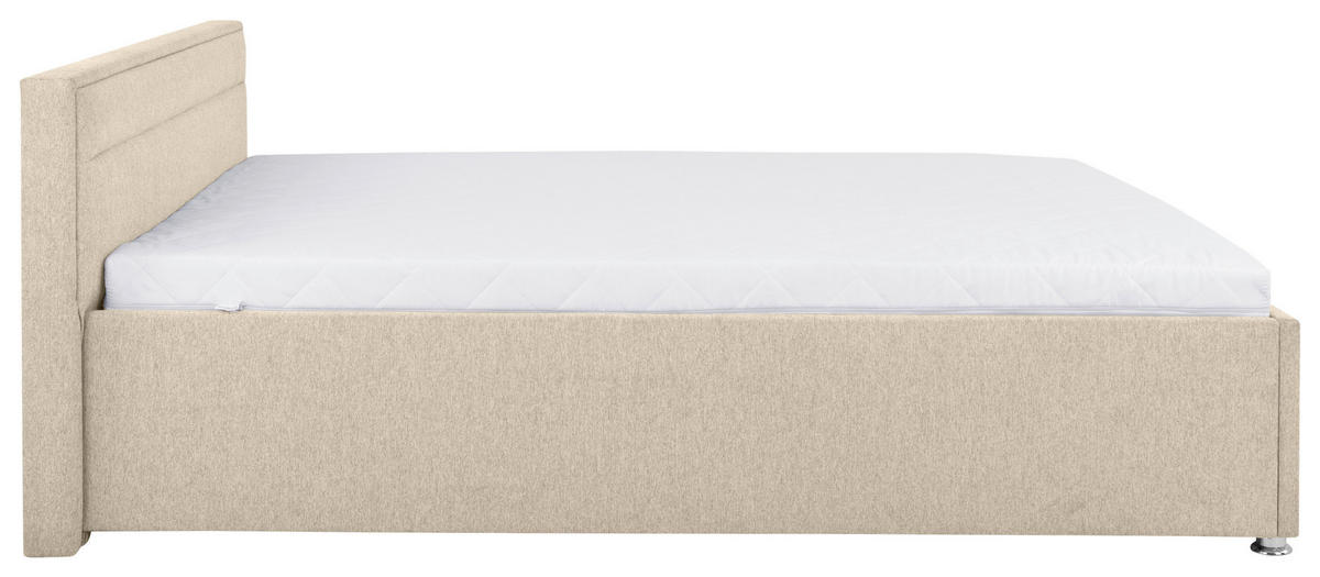POLSTERBETT Lattenrost, Bettkasten, Matratze 160/200 cm  in Beige  - Beige, MODERN, Holz/Kunststoff (160/200cm) - MID.YOU