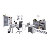 BÜRO - Anthrazit Hochglanz/Grau, MODERN, Holzwerkstoff - MID.YOU