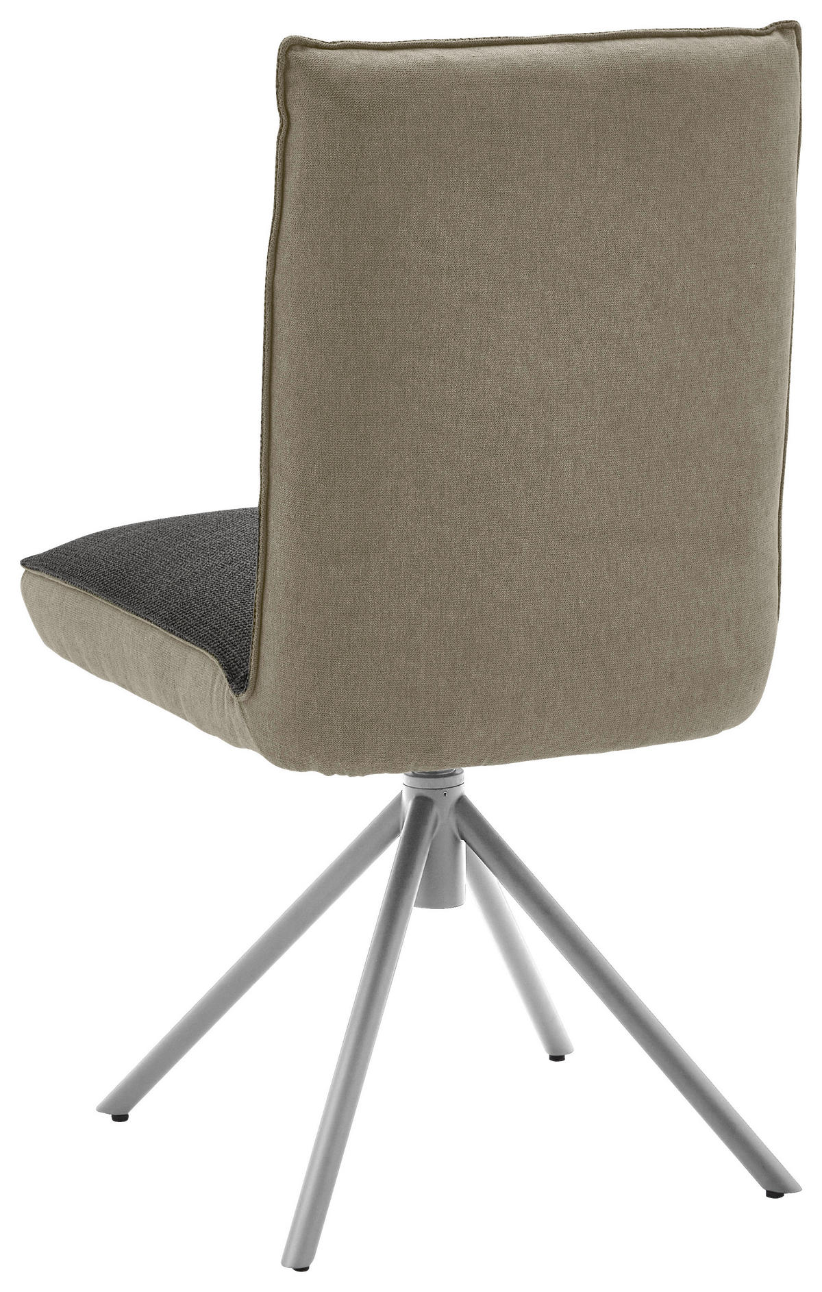 STUHL  in Flachgewebe  - Edelstahlfarben/Greige, Design, Textil/Metall (49/93/59cm) - Dieter Knoll