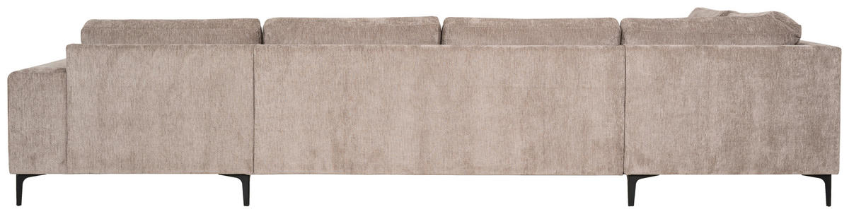 SOFFA i flatväv ljusbrun  - ljusbrun/svart, Klassisk, metall/trä (363/86/238cm) - Pure Home Comfort