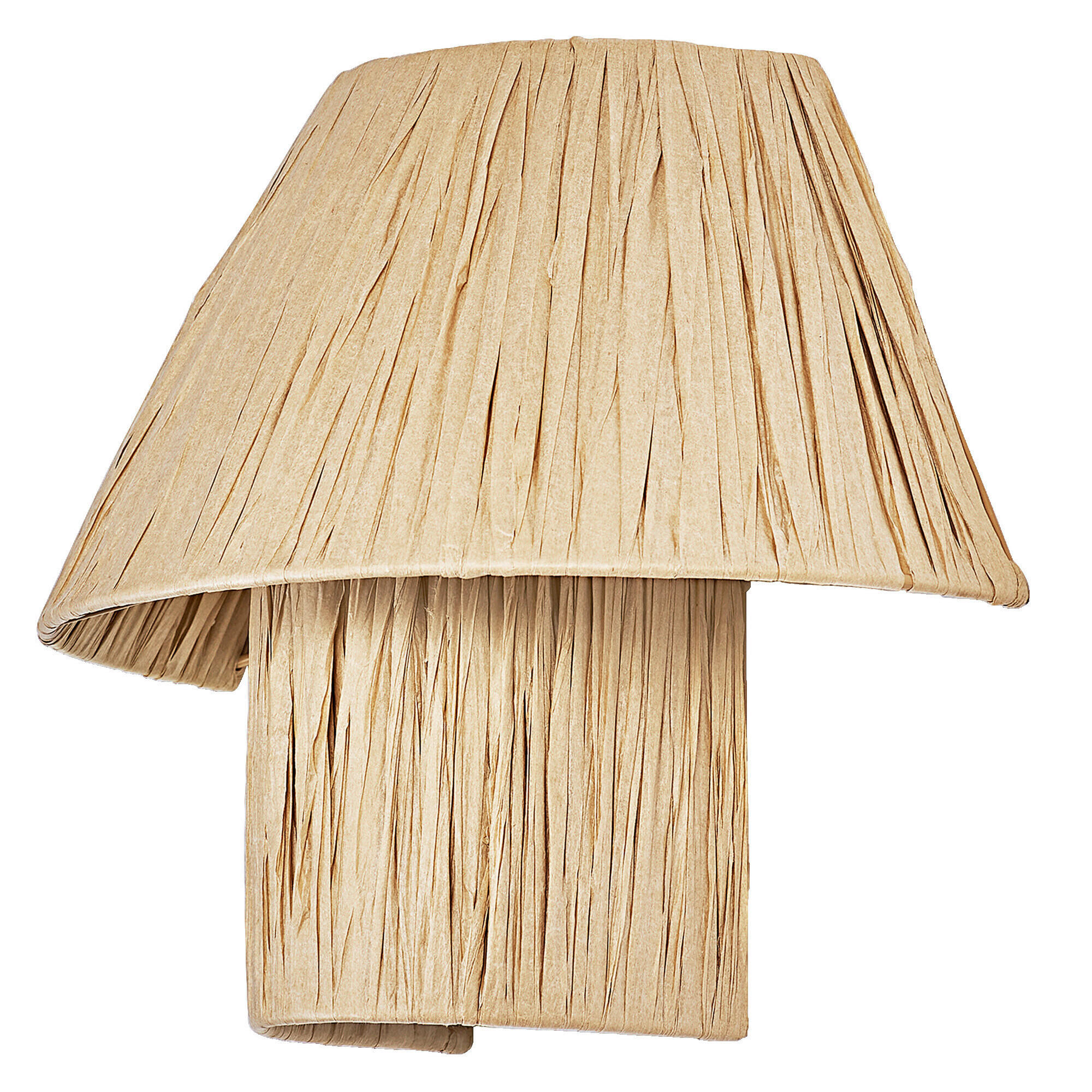 WANDLEUCHTE 28/14/23.8 cm   - Hellbraun, Natur, Naturmaterialien/Metall (28/14/23.8cm) - Osram