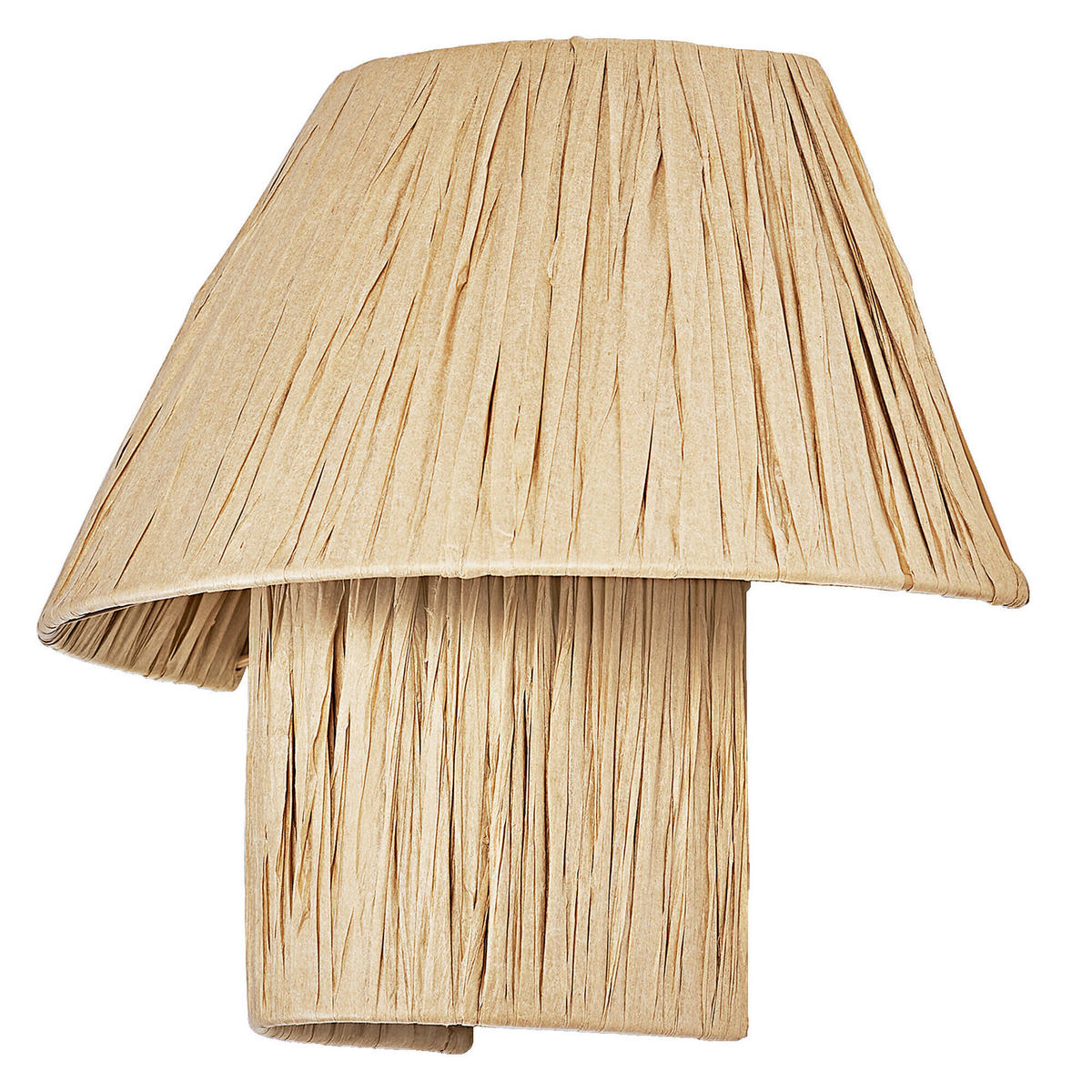 WANDLEUCHTE 28/14/23.8 cm   - Hellbraun, Natur, Naturmaterialien/Metall (28/14/23.8cm) - Osram