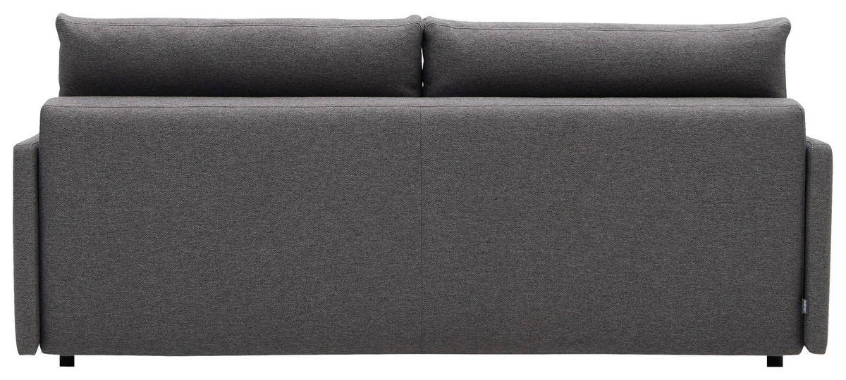SCHLAFSOFA in Webstoff Dunkelgrau  - Dunkelgrau/Schwarz, Design, Kunststoff/Textil (217/95/110cm) - Livetastic