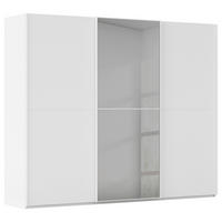 SCHWEBETÜRENSCHRANK 301/223/68 cm,  in Weiß, 3 Tür(en)  - Weiß, KONVENTIONELL, Glas/Holzwerkstoff (301/223/68cm) - Novel