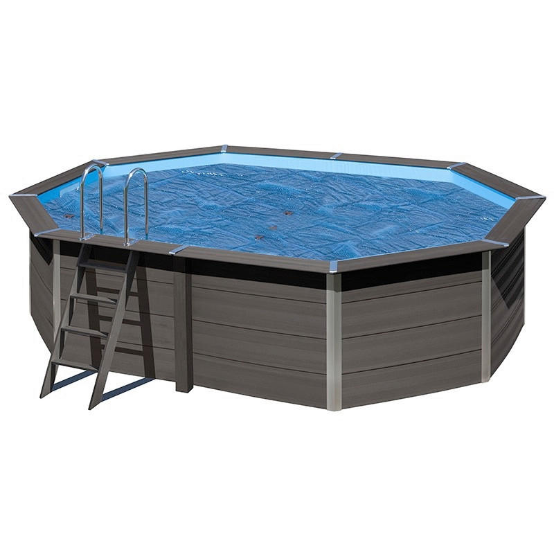 POOL-SET 2024 804/386/124 cm  - Grau, KONVENTIONELL, Holzwerkstoff (804/386/124cm) - Gre