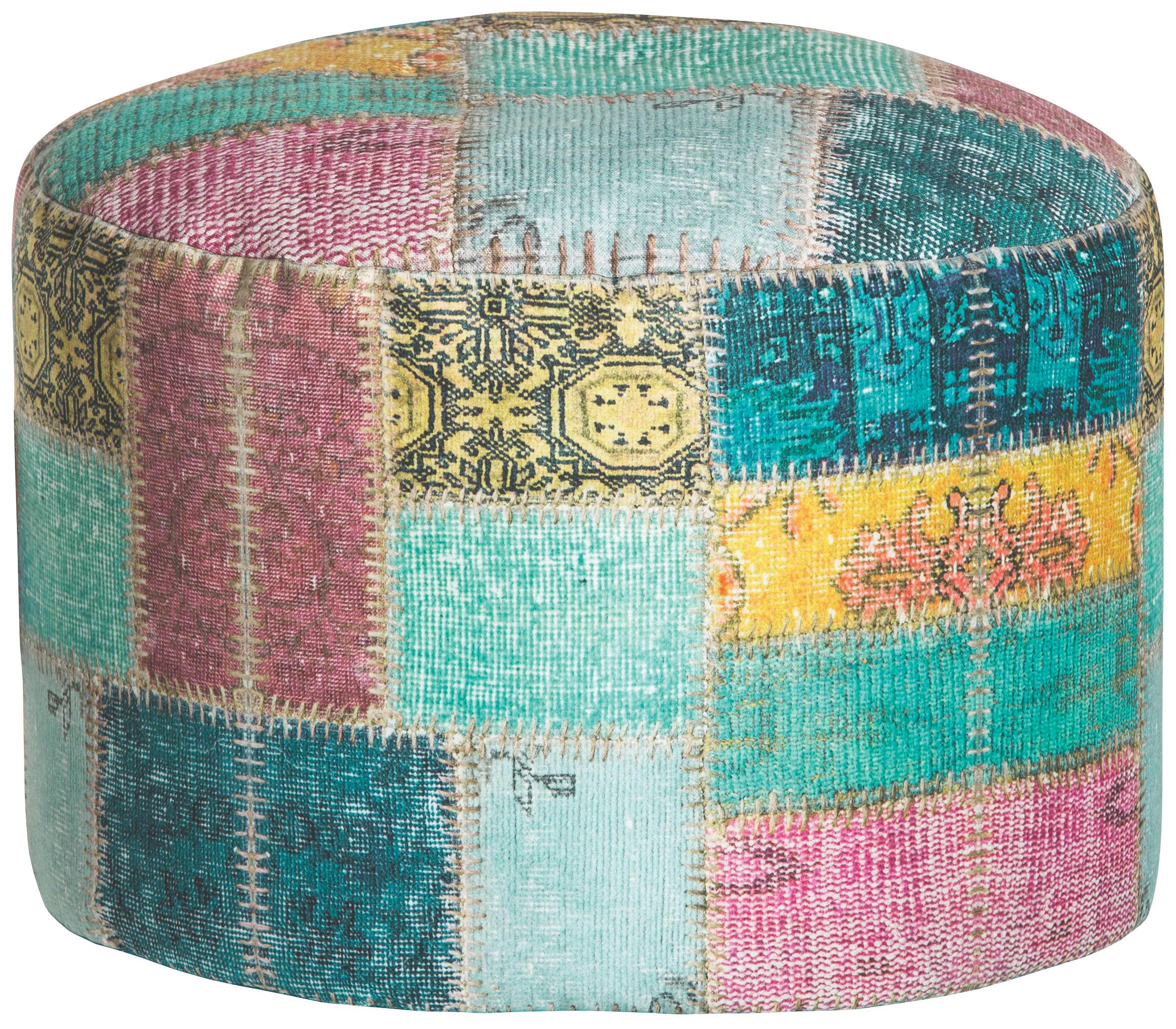 Sitzwürfel in Textil Multicolor