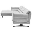 ECKSOFA  in Flachgewebe Creme  176-217/279-327 cm  - Creme/Schwarz, Design, Textil/Metall (176-217/279-327cm) - Dieter Knoll
