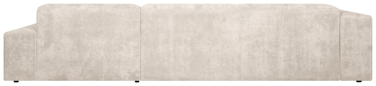 ECKSOFA HANNAH Creme Cord  - Creme/Schwarz, Design, Kunststoff/Textil (343/170cm) - MID.YOU