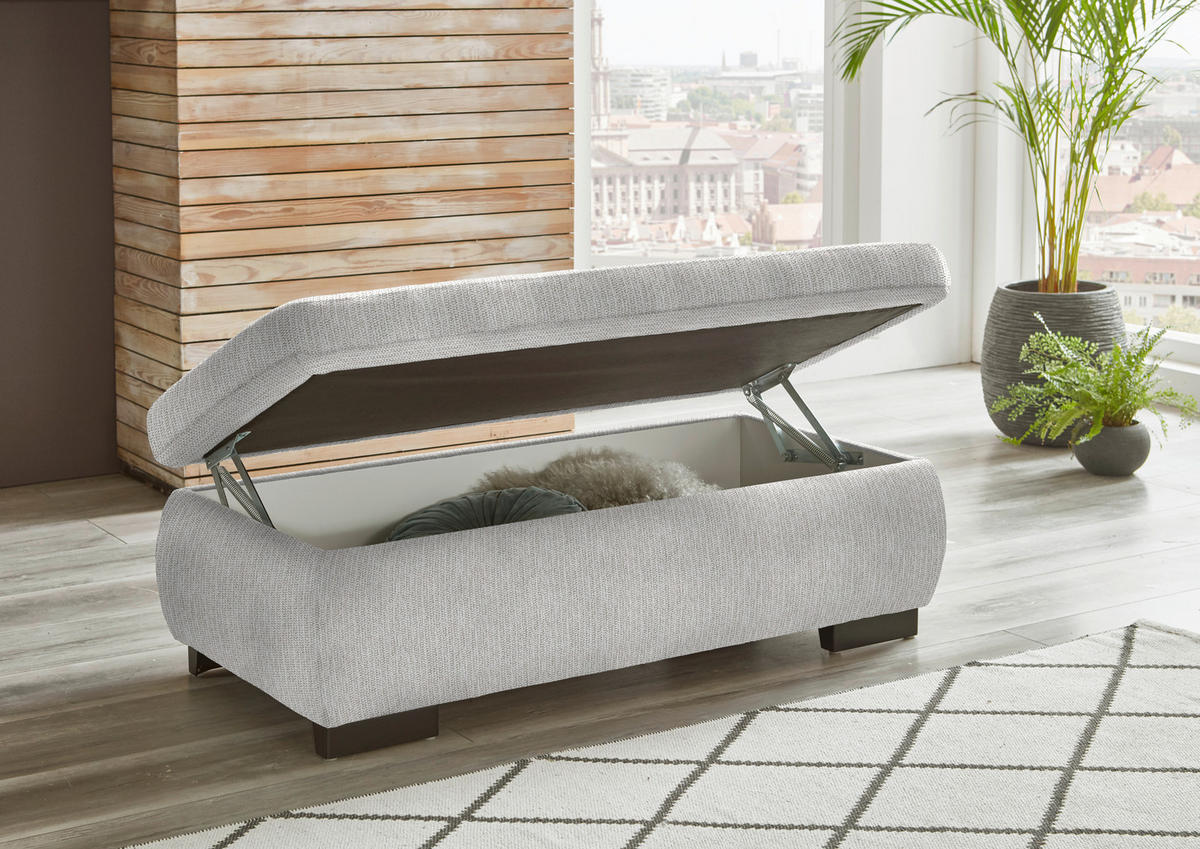 ECKSOFA in Flachgewebe Sandfarben  174/297 cm  - Sandfarben/Schwarz, Design, Textil/Metall (174/297cm) - Beldomo Style