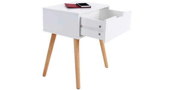 NACHTSCHRANK Kiefer massiv  - Weiß/Naturfarben, Design, Holz/Holzwerkstoff (30/40/52cm) - Xora