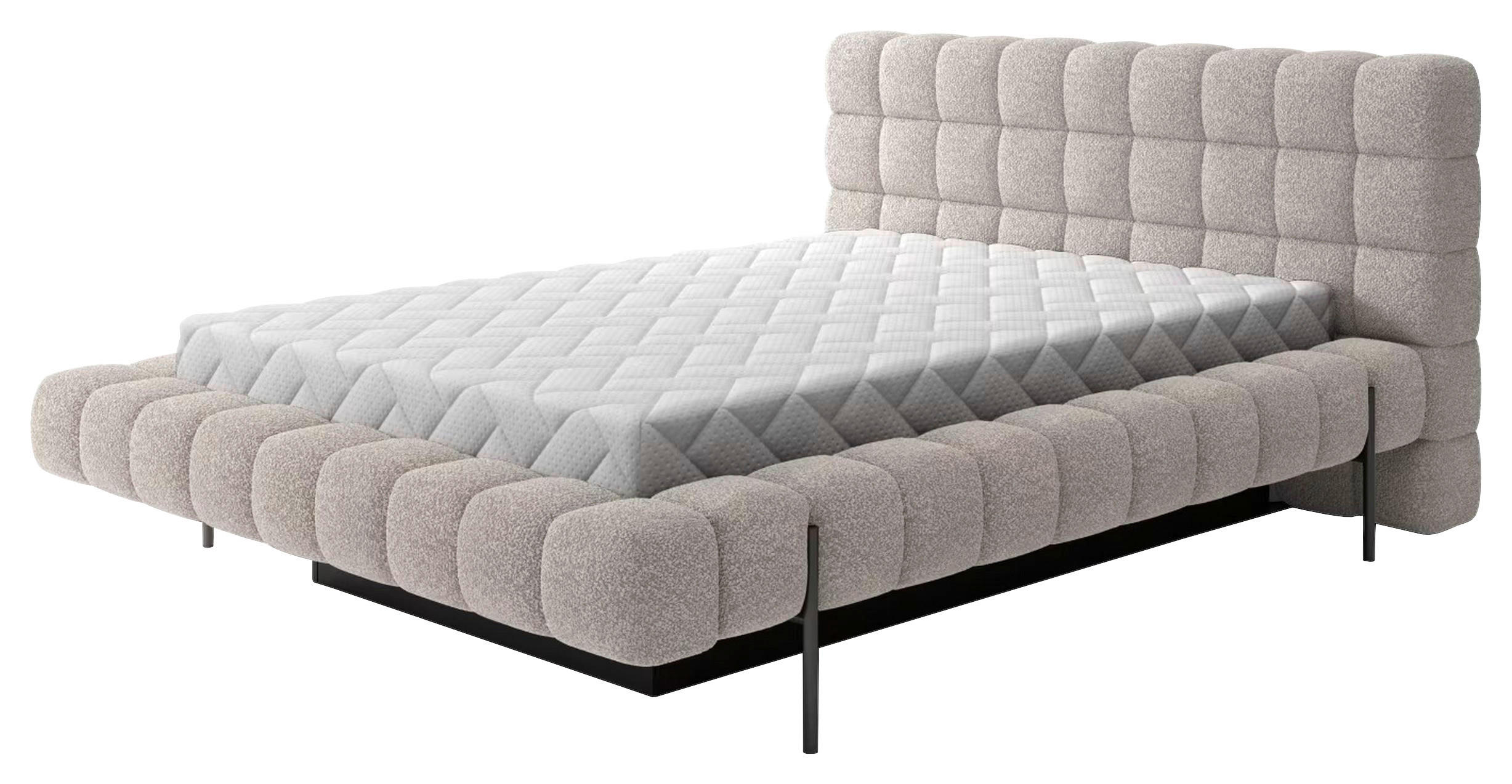 POLSTERBETT 160/200 cm, {[inkl. ],item.attr('349-543'),[, ]} - Schwarzbraun/Beige, MODERN, Holz/Metall (160/200cm) - MID.YOU