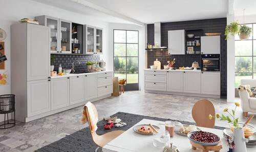 EINBAUKÜCHE DK310  - Grau, Design - Dieter Knoll
