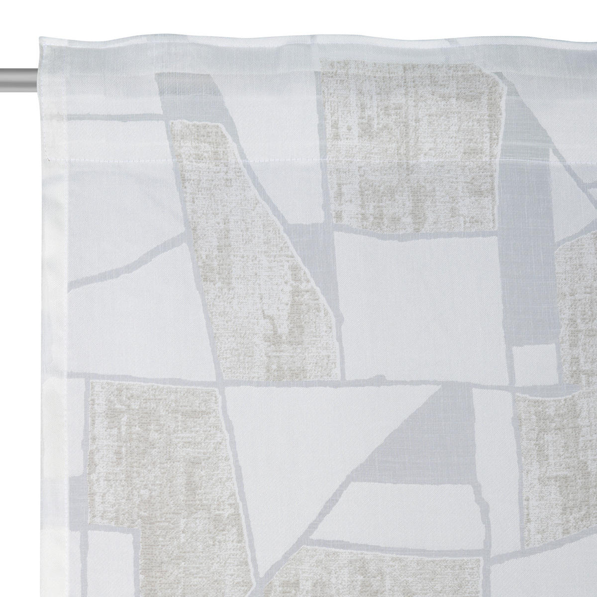 HOTOVÝ ZÁVĚS, poloprůhledné, 140/245 cm - barvy stříbra/hedvábně šedá, Konvenční, textil (140/245cm) - Esposa
