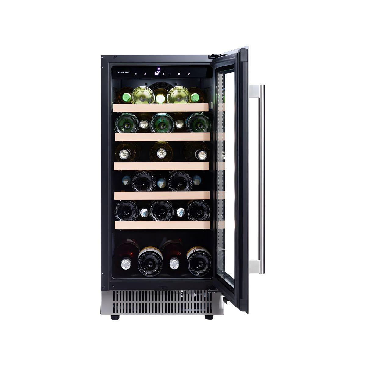 WEINKÜHLSCHRANK DAUF-32.83SS  - Edelstahlfarben, Basics, Glas/Holz (38/82/56,3cm)