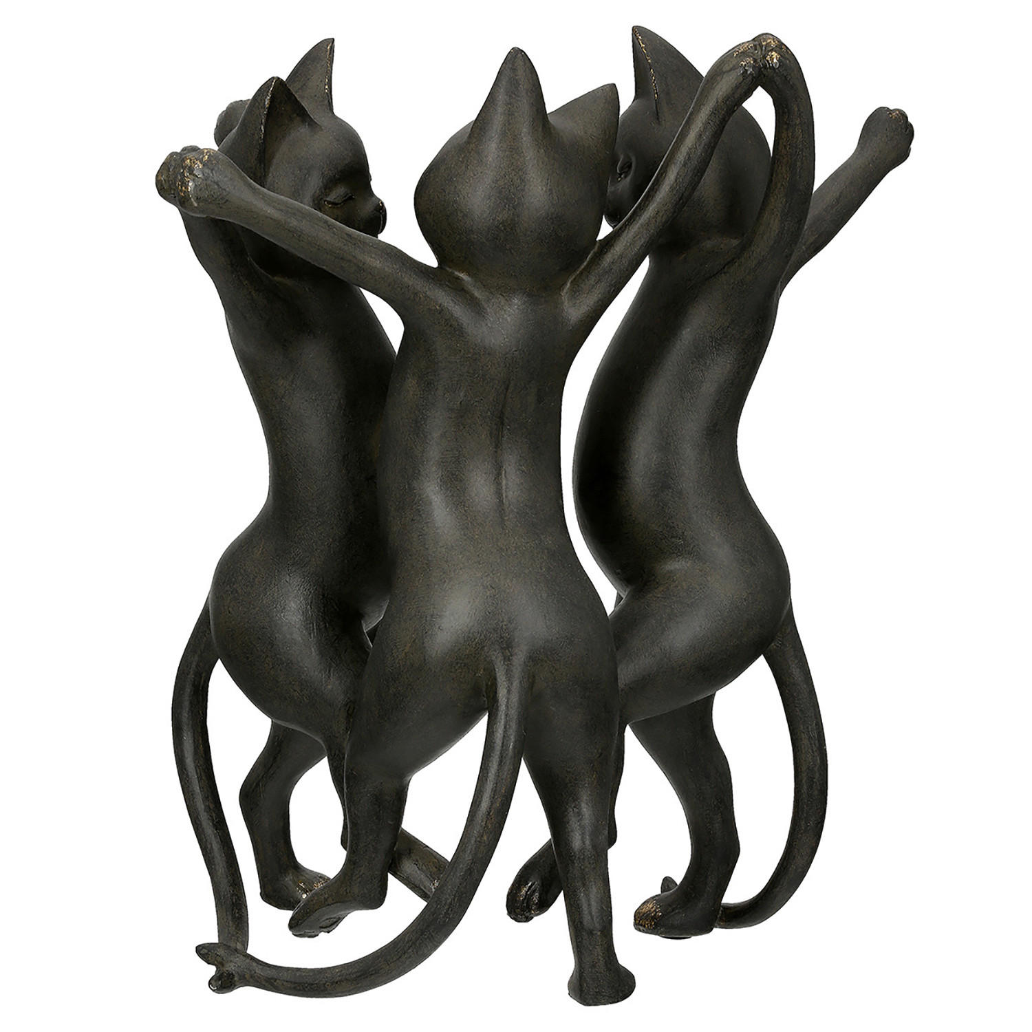 XXXLutz Skulptur Gatto Schwarz 26x30.5x21 cm