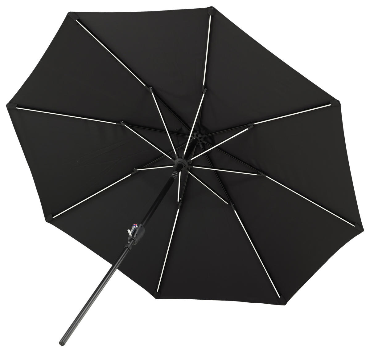 SONNENSCHIRM 270 cm  - Schwarz, KONVENTIONELL (270/241/270cm) - Gardenson