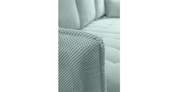 ECKSOFA  in Chenille Mintgrün  - Schwarz/Mintgrün, KONVENTIONELL, Holz/Textil (160/290cm) - Carryhome