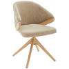 ARMLEHNSTUHL  in Chenille  - Eiche Bianco/Beige, KONVENTIONELL, Holz/Textil (59/83/59cm) - Linea Natura