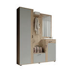 GARDEROBE 6-teilig  in 145/184/29 cm  - Eichefarben/Grau, Basics, Holzwerkstoff (145/184/29cm) - Carryhome