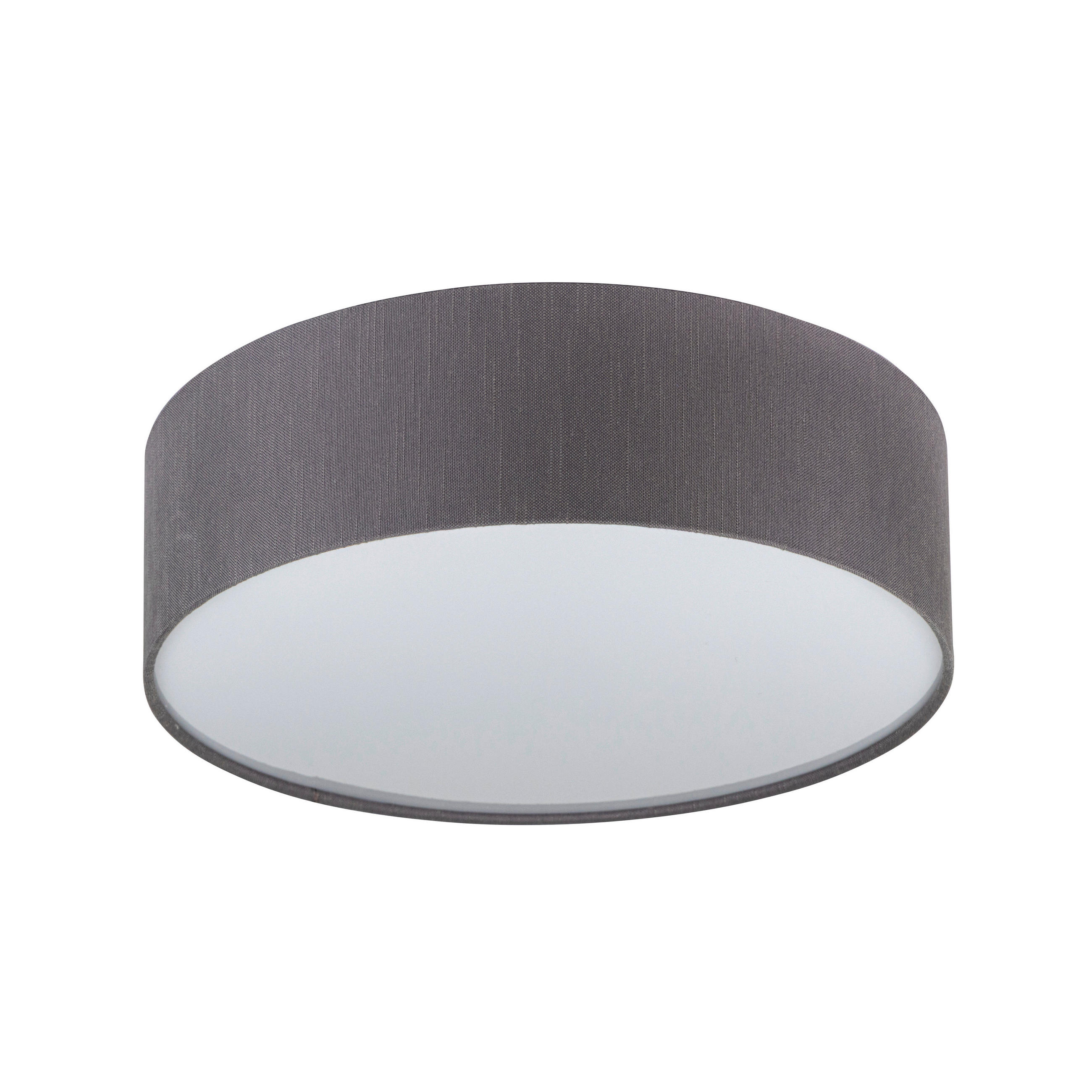DECKENLEUCHTE  45/13 cm    - Weiss/Grau, Basics, Kunststoff/Textil (45/13cm) - Novel