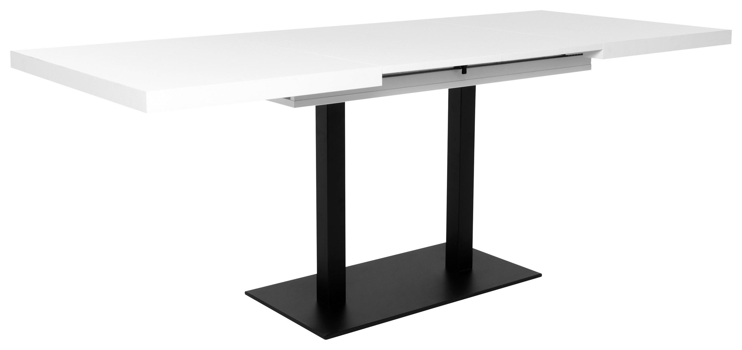MASĂ din material pe bază de lemn 120/80/75 cm   - alb/negru, Modern, metal/material pe bază de lemn (120/80/75cm) - MID.YOU