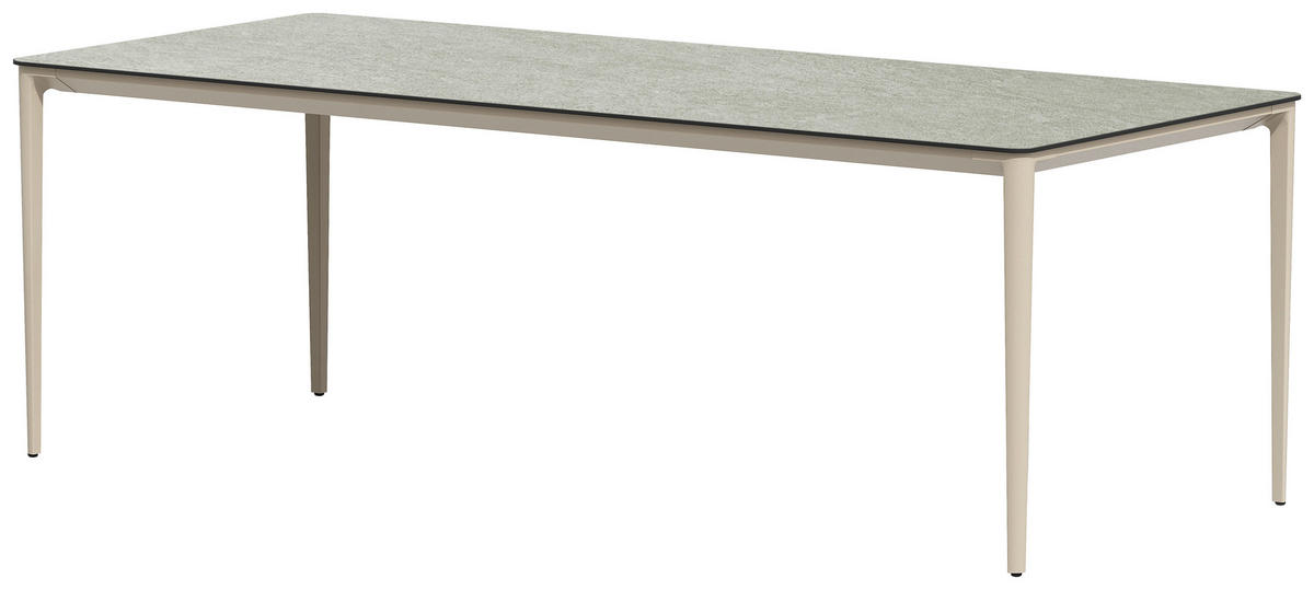 GARTENTISCH 219/92/74 cm Metall, Kunststoff Grau, Champagner rechteckig  - Champagner/Grau, Modern, Kunststoff/Metall (219/92/74cm) - Tierra Outdoor