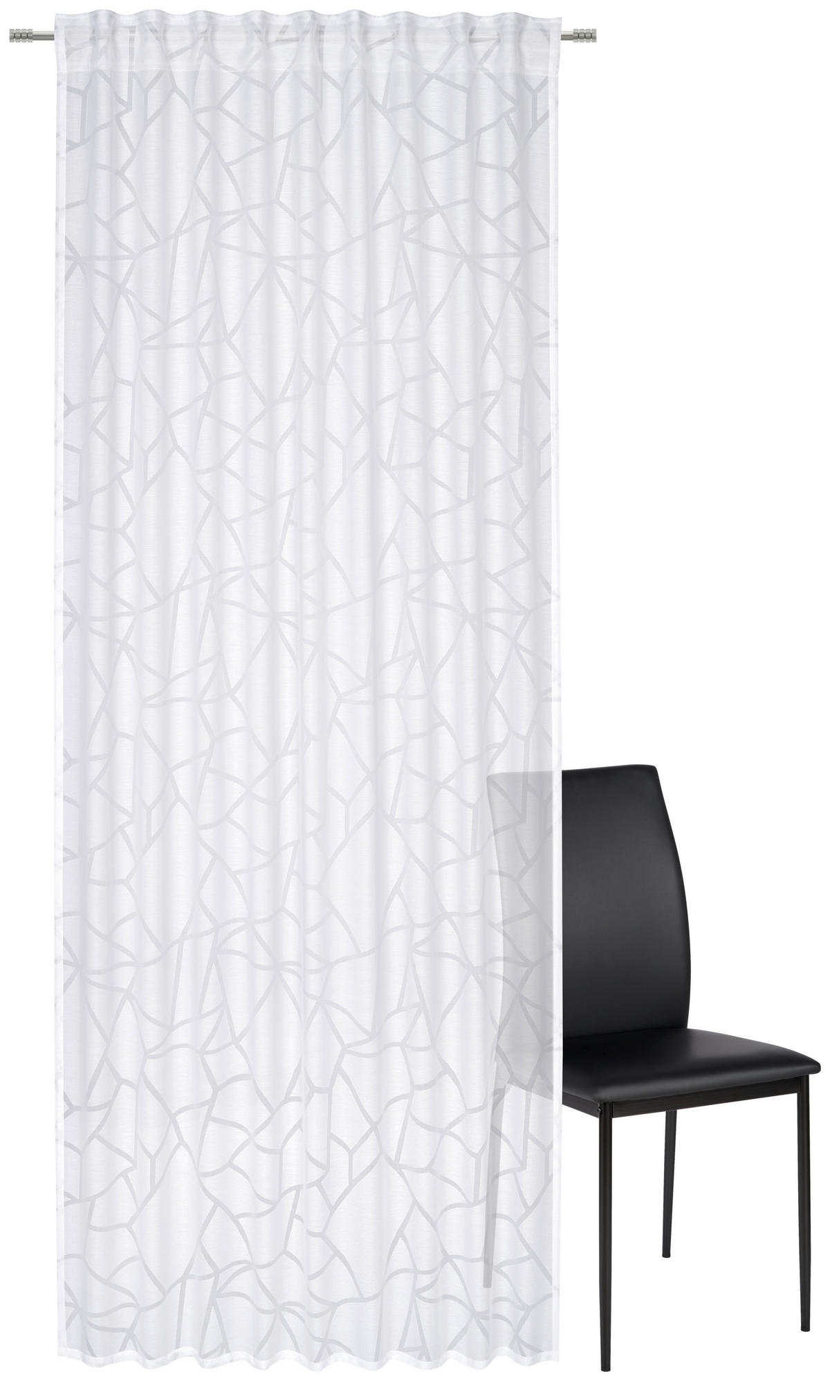 HOTOVÝ ZÁVĚS, průhledné, 135/245 cm - bílá, Design, textil (135/245cm) - Esposa