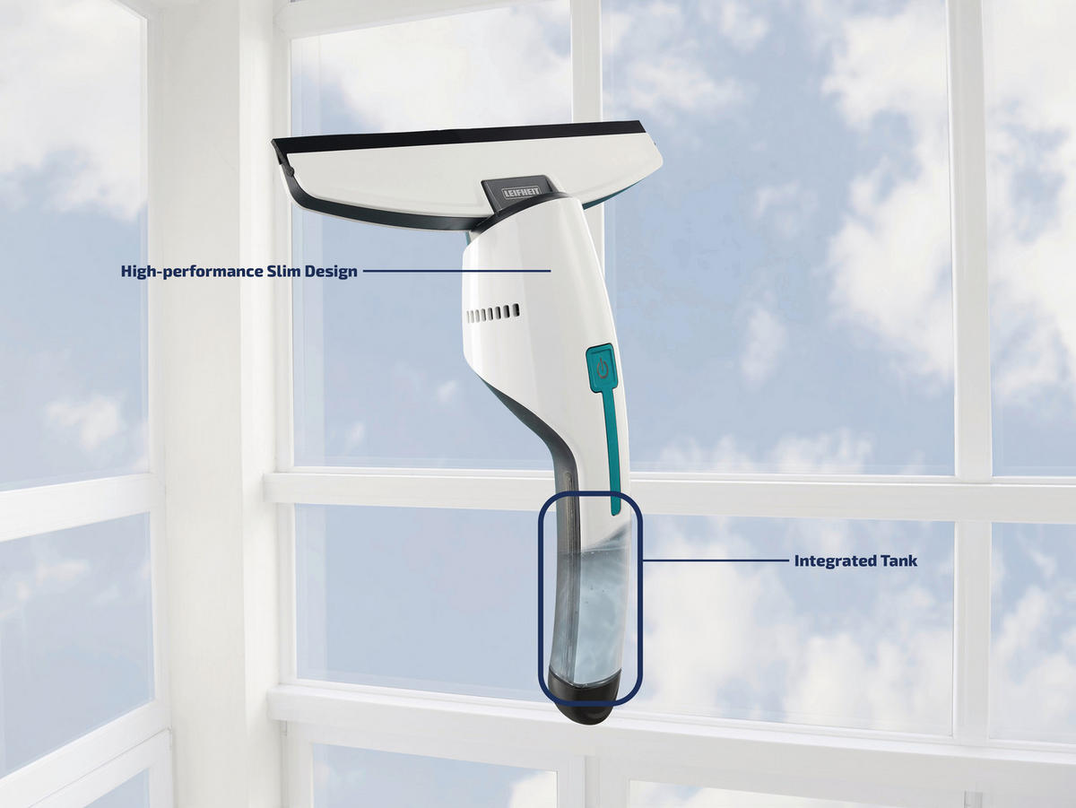 FENSTERSAUGER  - Türkis/Weiß, Basics, Kunststoff (28/33/8cm) - Leifheit