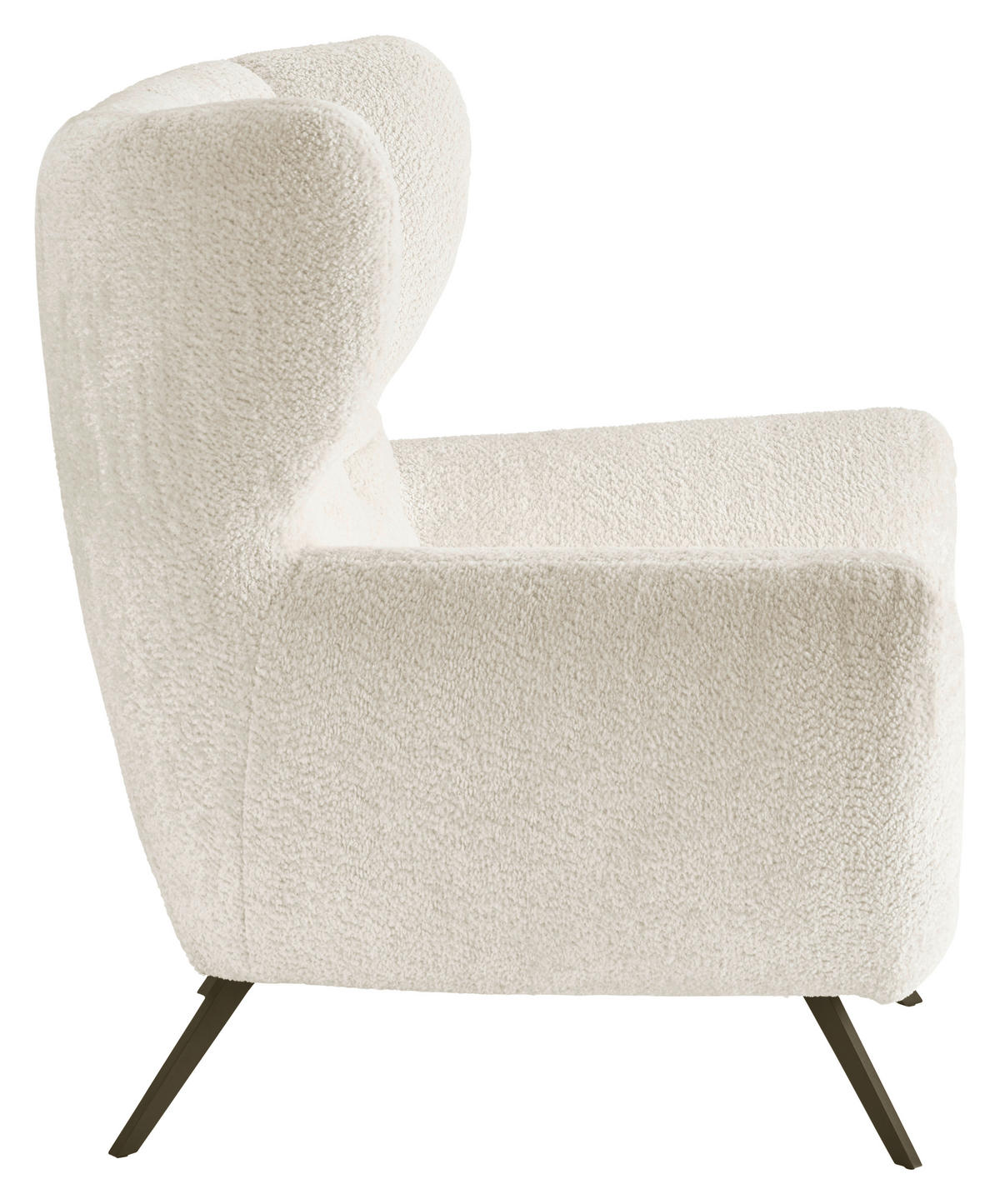 CHESTERFIELD-SESSEL Chenille Weiß  - Schwarz/Weiß, MODERN, Textil/Metall (100/94/95cm) - Pure Home Lifestyle