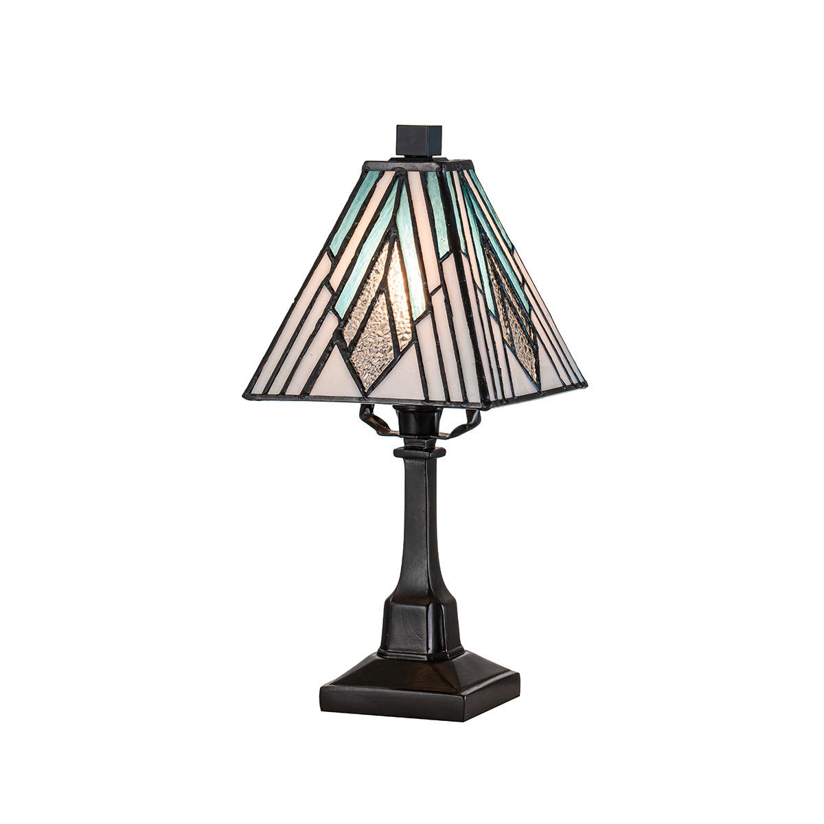 TISCHLEUCHTE Alderley   - Dunkelbraun/Multicolor, KONVENTIONELL, Glas/Metall (32,3/13,8/13,8cm) - Elstead Lighting