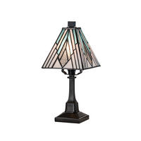 TISCHLEUCHTE Alderley   - Dunkelbraun/Multicolor, KONVENTIONELL, Glas/Metall (32,3/13,8/13,8cm) - Elstead Lighting