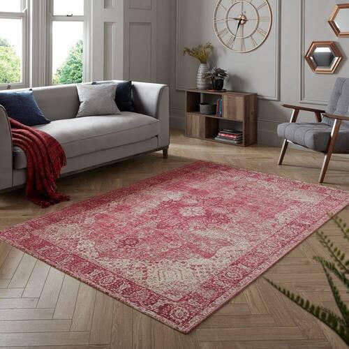 VINTAGE-TEPPICH 120/170 cm Manhattan  - Rosa, Basics, Textil (120/170cm)