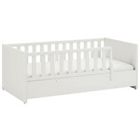 NIZKA POSTELJA - črna/bela, Basics, umetna masa/leseni material (145/75/51cm) - Paidi