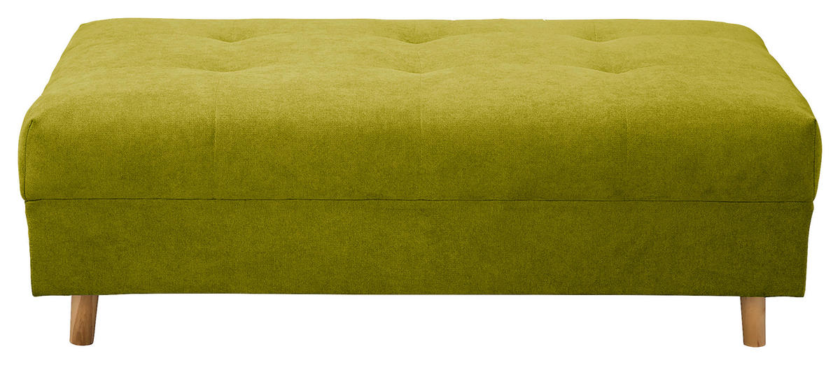 ECKSOFA inkl. Hocker Ariella in Mikrofaser Hellgrün  161/231 cm  - Naturfarben/Hellgrün, Design, Holz/Textil (161/231cm) - Livetastic