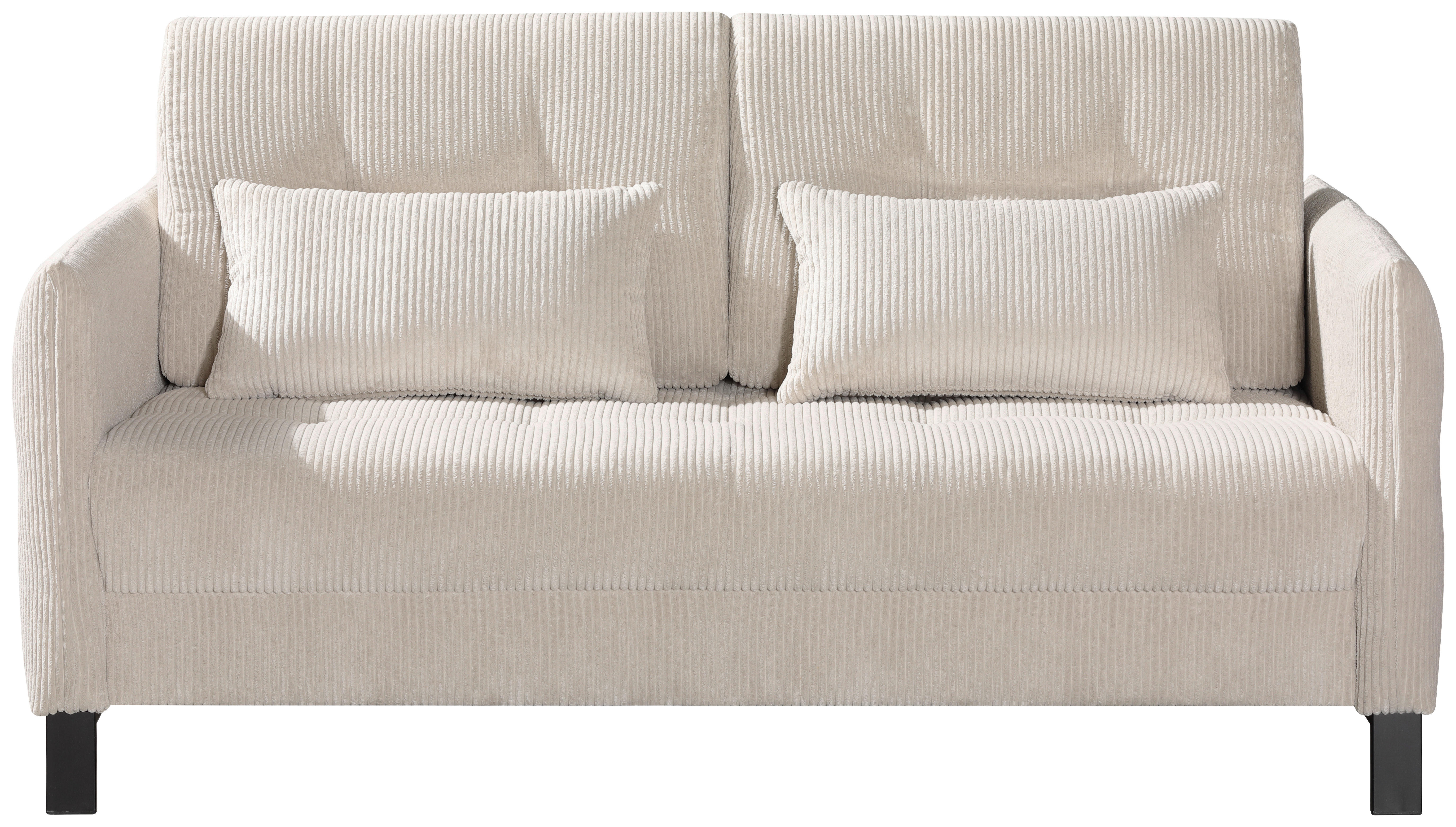 SCHLAFSOFA in Textil Beige  - Beige/Schwarz, Modern, Textil/Metall (150/88/110cm) - Novel