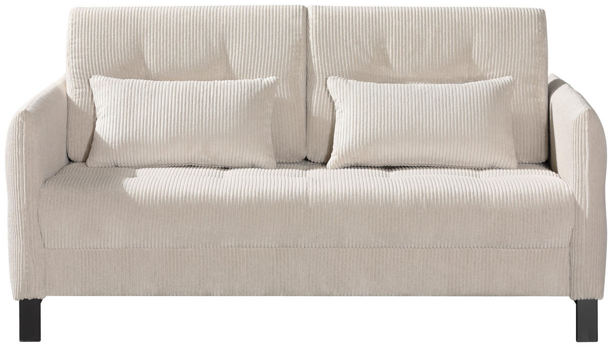 SCHLAFSOFA Cord Beige  - Beige/Schwarz, Design, Textil/Metall (170/88/110cm) - Novel