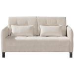 SCHLAFSOFA in Cord Beige  - Beige/Schwarz, Design, Textil/Metall (170/88/110cm) - Novel