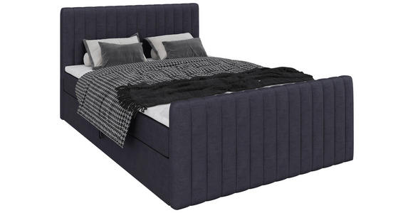 BOXBETT 140/200 cm  in Graphitfarben  - Schwarz/Graphitfarben, Basics, Kunststoff/Textil (140/200cm) - Carryhome