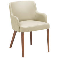 ARMLEHNSTUHL  in Echtleder pigmentiert  - Greige/Beige, KONVENTIONELL, Leder/Holz (57/81/60cm) - Livetastic