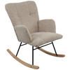SCHAUKELSTUHL in Bouclé Braun  - Braun/Naturfarben, Basics, Holz/Textil (62/90/52cm) - P & B