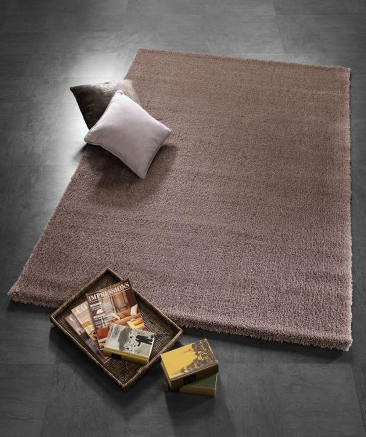 HOCHFLORTEPPICH 65/130 cm Royal Shaggy Hellbraun  - Hellbraun, Basics, Textil (65/130cm) - Novel