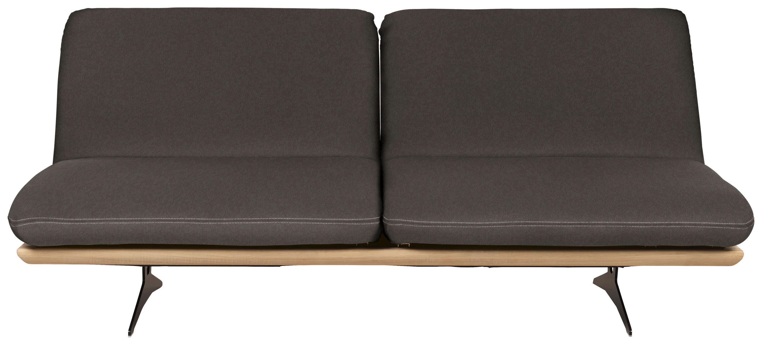 SCHLAFSOFA in Holz, Leder Dunkelbraun  - Dunkelbraun/Beige, Design, Leder/Holz (204/92/90cm) - Dieter Knoll