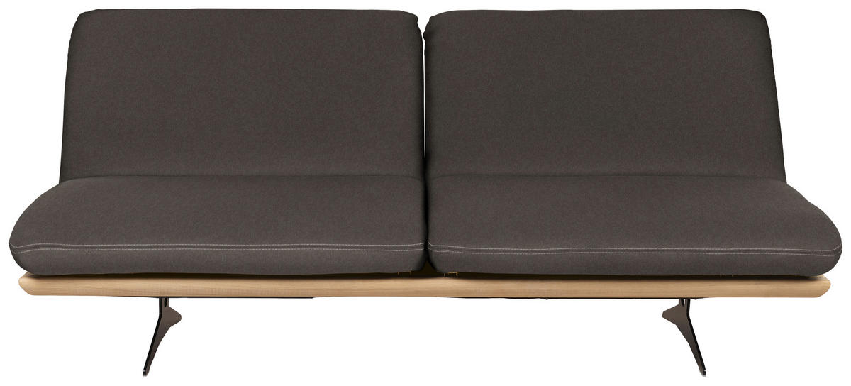 SCHLAFSOFA in Holz, Leder Dunkelbraun  - Dunkelbraun/Beige, Design, Leder/Holz (204/92/90cm) - Dieter Knoll