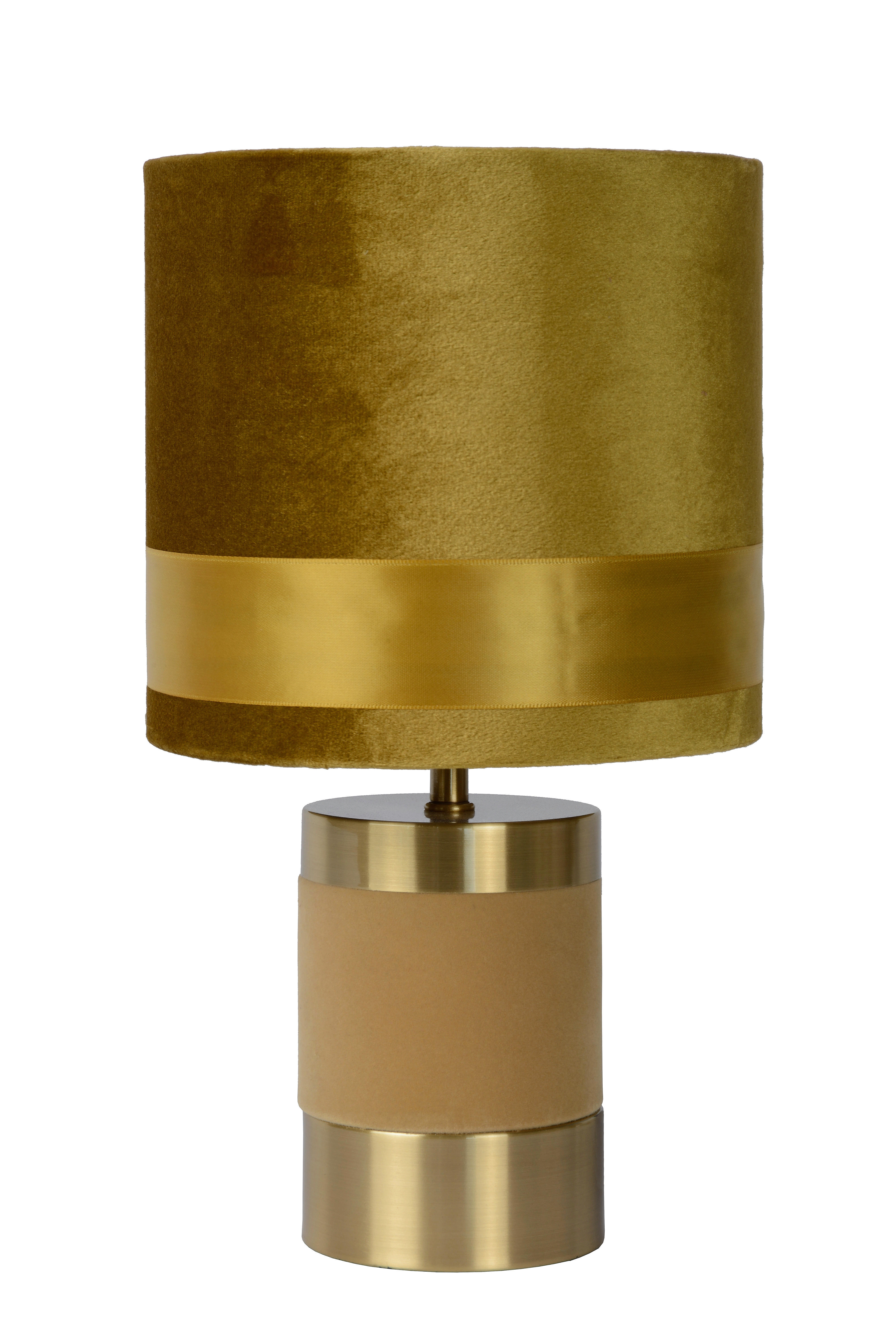 TISCHLEUCHTE EXTRAVAGANZA FRIZZLE 18/32 cm   - Gelb/Goldfarben, Design, Textil/Metall (18/32cm) - Lucide
