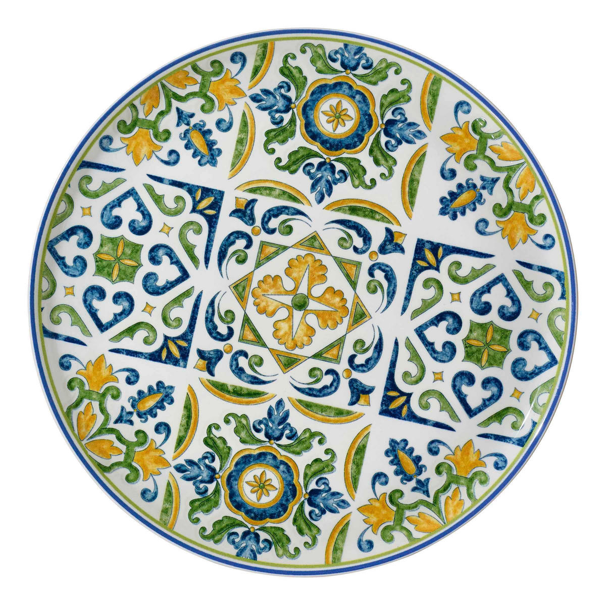 TALÍŘ NA PIZZU kamenina keramika 31,5 cm - modrá/zelená, Lifestyle, keramika (31,5cm) - Ritzenhoff Breker