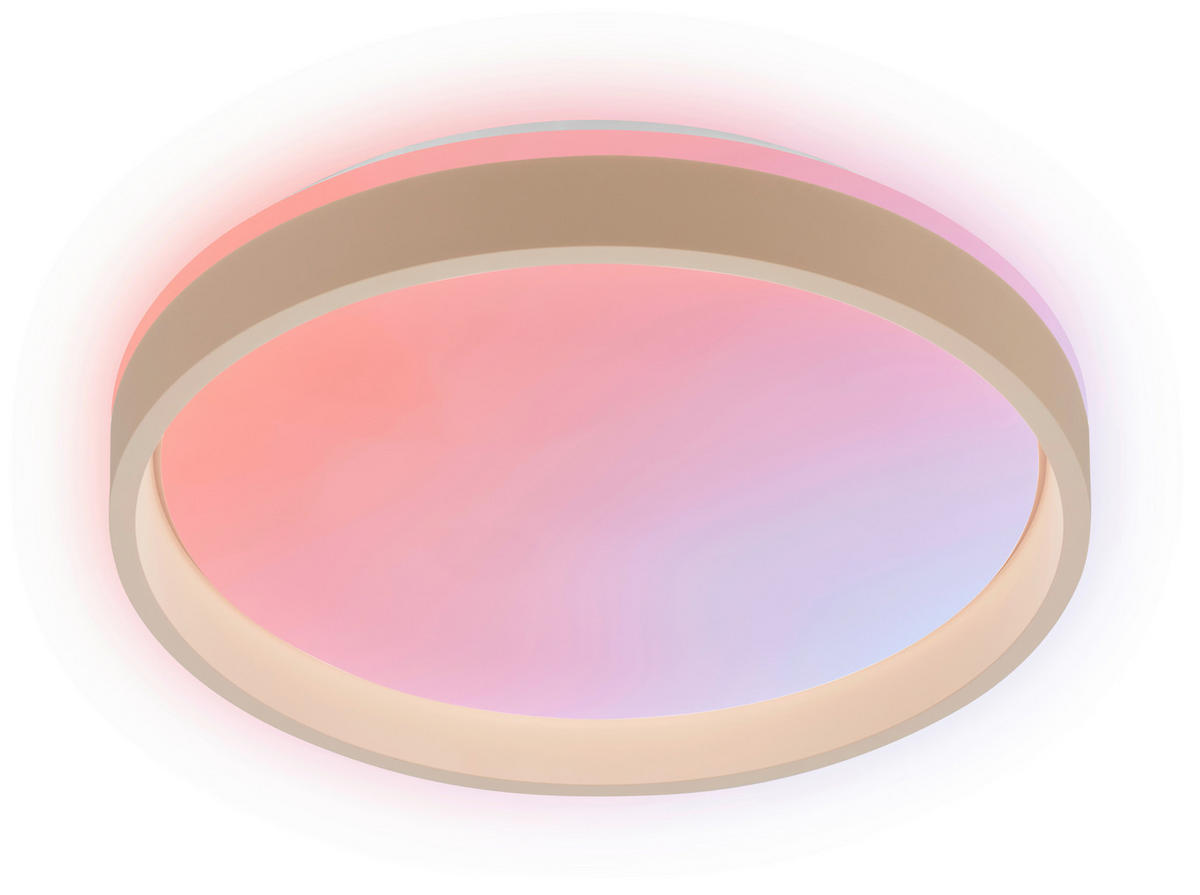 LED-DECKENLEUCHTE Aurie Glow 39/8 cm   - Beige, KONVENTIONELL, Kunststoff (39/8cm) - Briloner